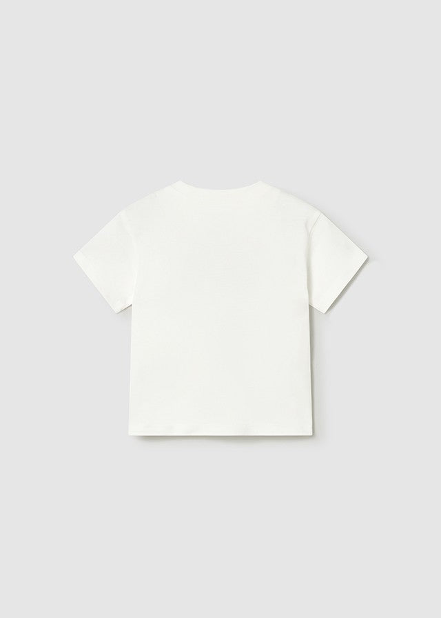 Mayoral Erkek Bebek Beyaz Kısa Kol Tshirt