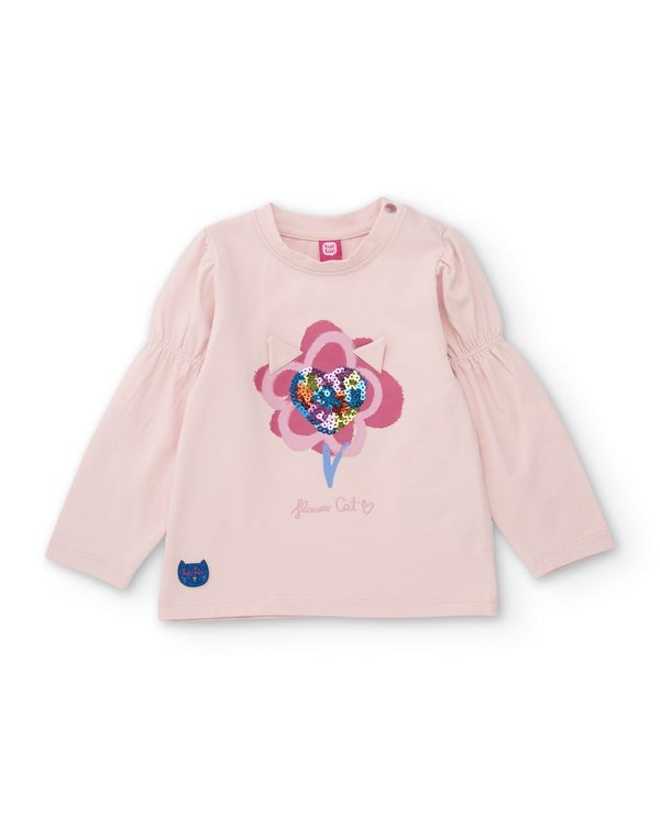 Tuc Tuc Kız Çocuk Pembe Uzun Kol Tshirt
