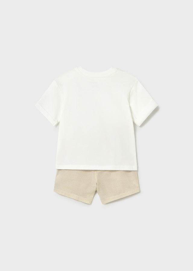 Mayoral Erkek Bebek Krem Şort Set Takım