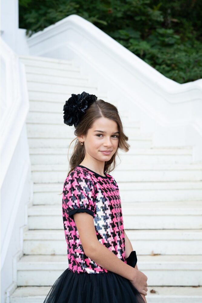 Be Stella Linda Pembe Kaz Ayaklı Desenli