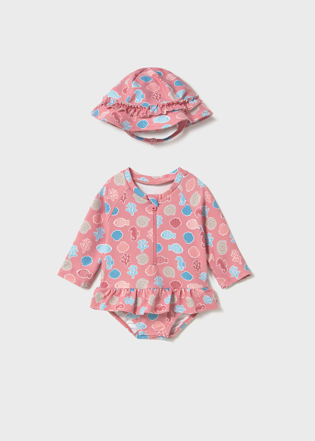 Mayoral Kız Bebek Pembe Uzun Kollu Mayo