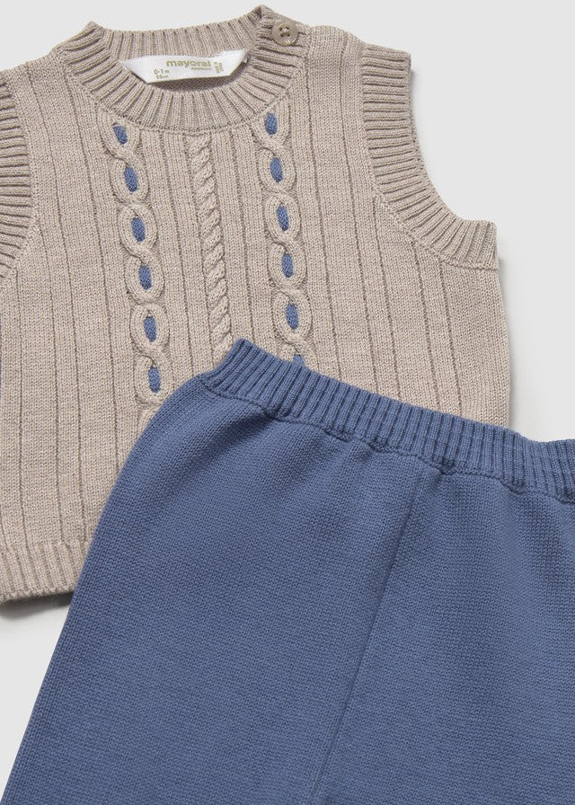 Mayoral Erkek Bebek Alt Üst Takım ve Yelek Triko Set