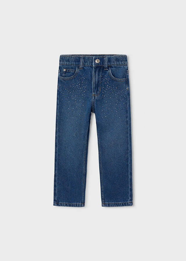 Mayoral Kız Çocuk Taşlı Denim Pantolon