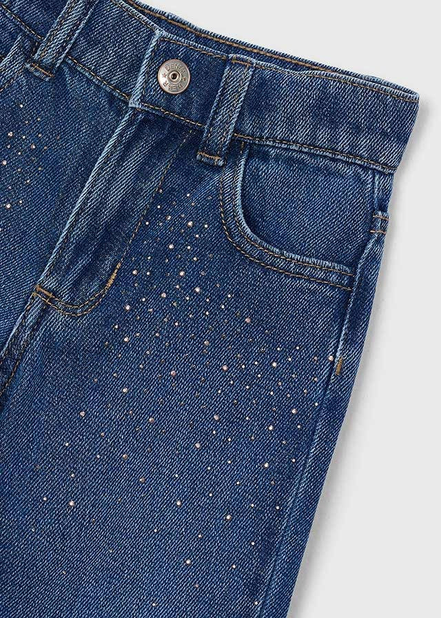 Mayoral Kız Çocuk Taşlı Denim Pantolon