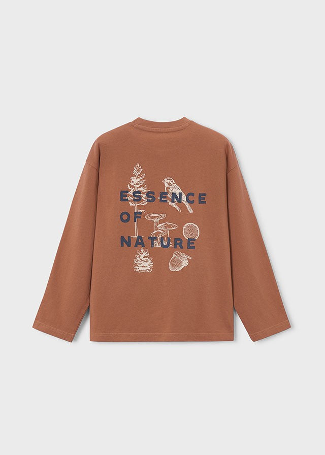 Mayoral Erkek Çocuk Kahverengi Uzun Kol Tshirt