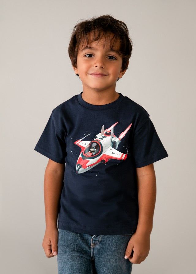 Mayoral Erkek Çocuk Lacivert Uzay Kısa Kollu Tshirt