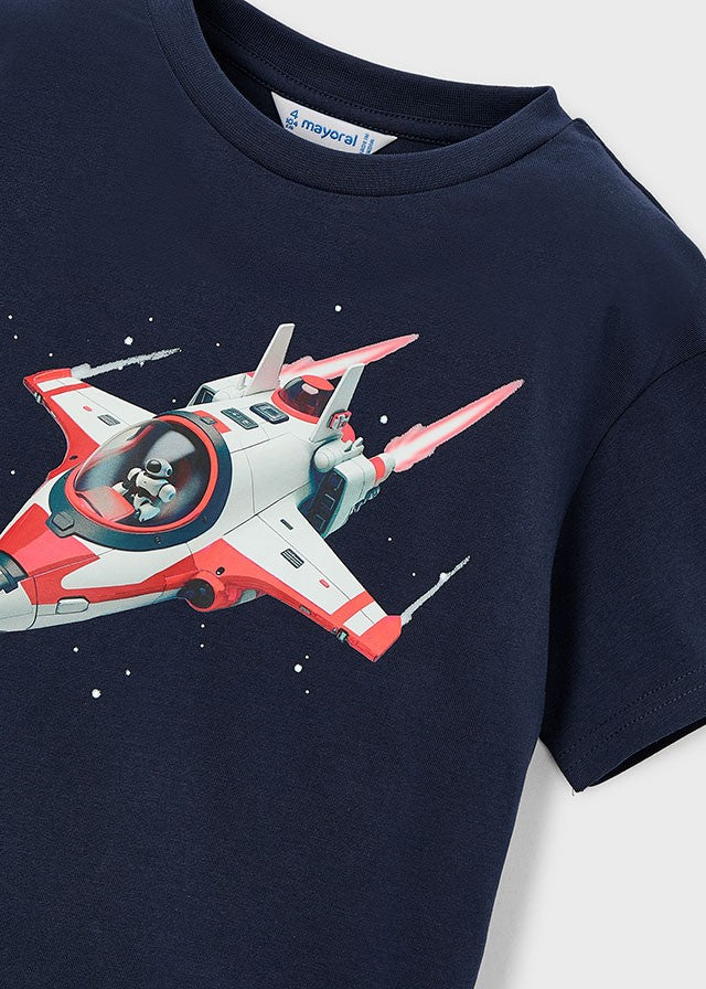 Mayoral Erkek Çocuk Lacivert Uzay Kısa Kollu Tshirt