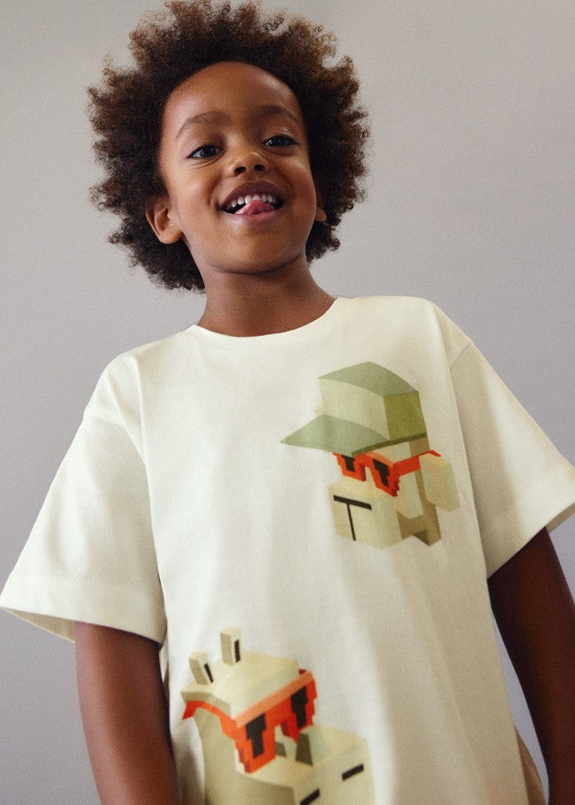 Mayoral Erkek Çocuk Minecraft Kısa Kollu Tshirt