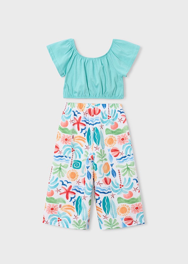 Mayoral Kız Çocuk Pantolon Crop Set