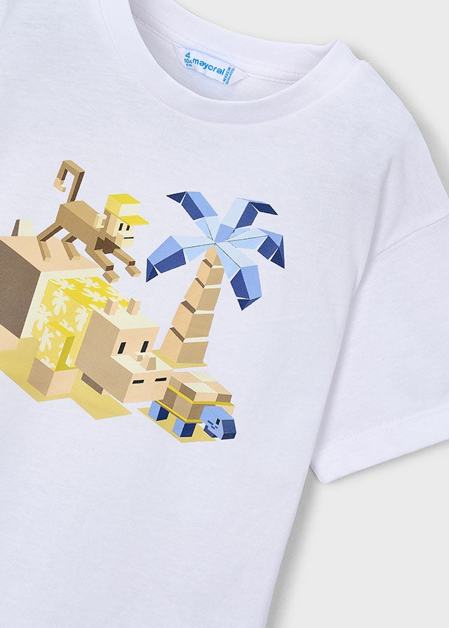 Mayoral Erkek Çocuk Minecraft 2 Tshirt ve Şort Takım