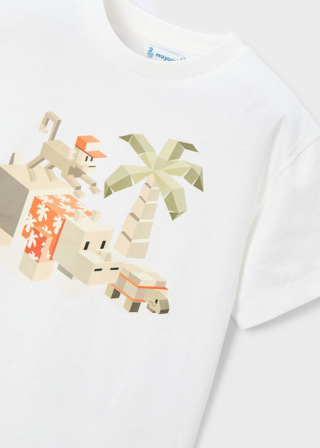 Mayoral Erkek Çocuk Minecraft 2 Tshirt ve Şort Takım