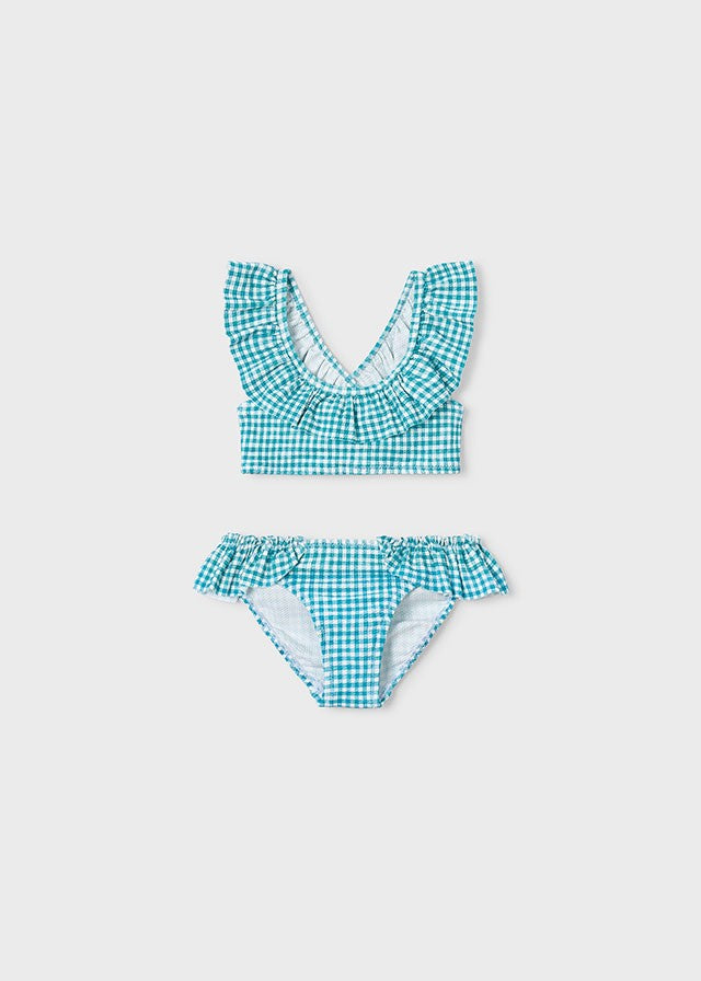 Mayoral Kız Çocuk Mavi Kareli Bikini