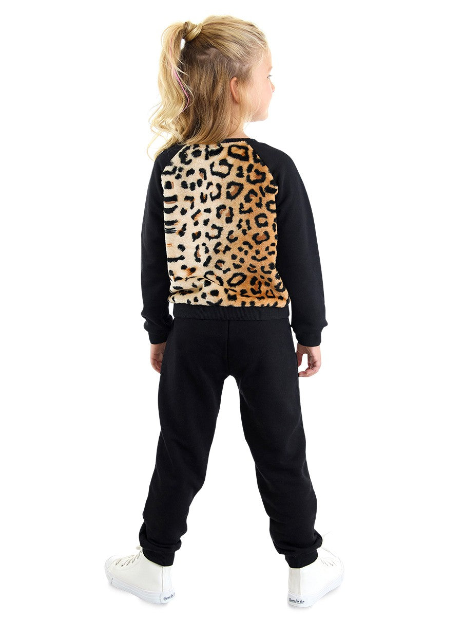 CFF-011 Peluş Leopar Eşofman Takım