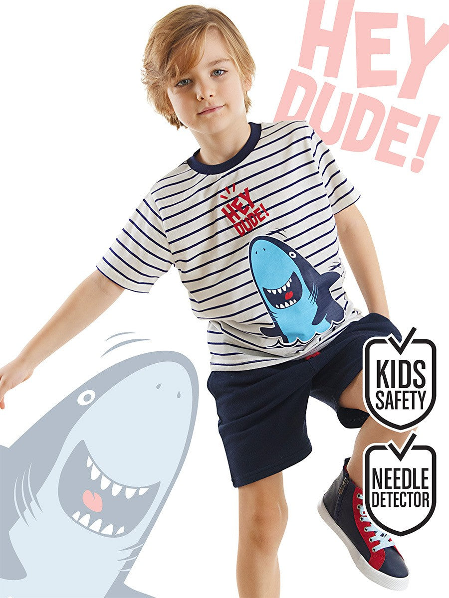 CFF-037 Dude Shark T-shirt Şort Takım