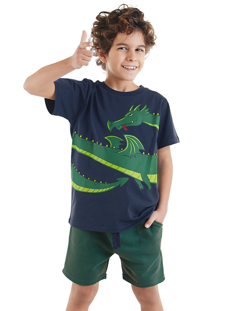 MS-032 Ejderha T-shirt Şort Takım