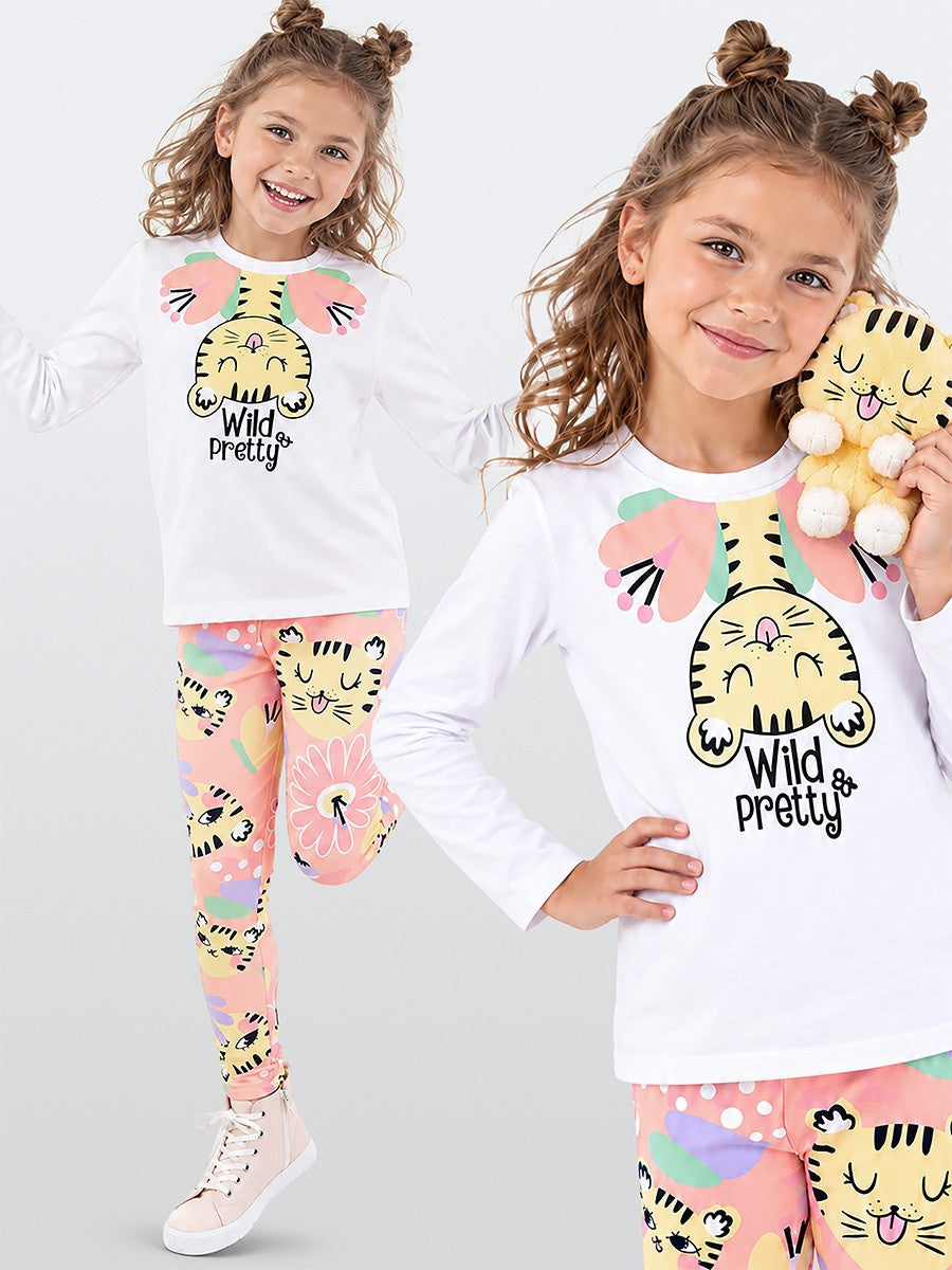 CFF-045 Süslü Leo T-Shirt Tayt Takım