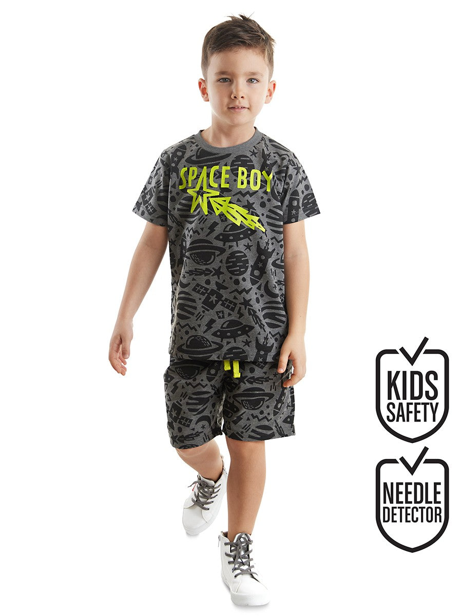 CFF-023 Uzay Roket T-shirt Şort Takım
