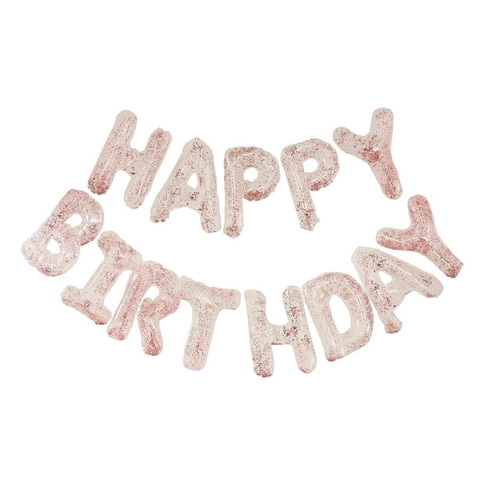 Ginger Ray - Konfetili Happy Birthday Balonlar