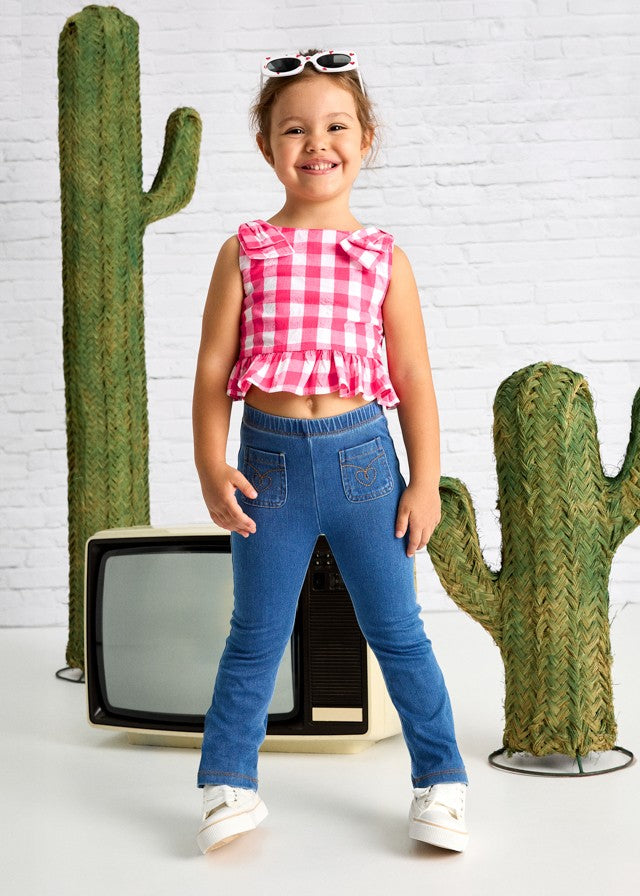 3702 Mayoral Kız Çocuk Kot Denim Pantolon