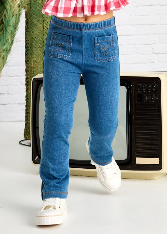 3702 Mayoral Kız Çocuk Kot Denim Pantolon