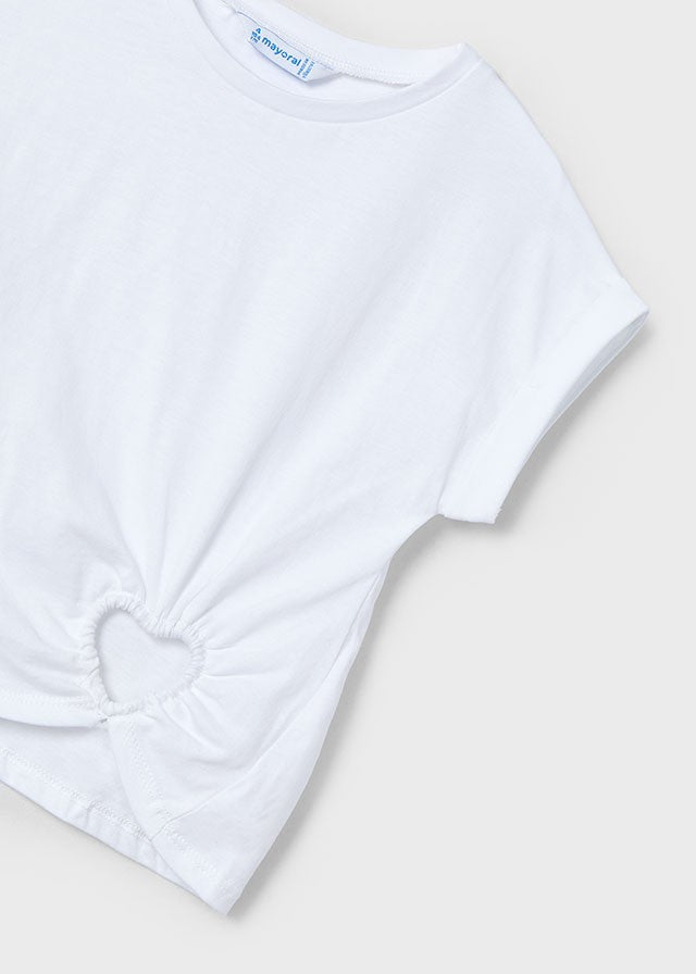 3006 Mayoral Kız Çocuk Kalp Detaylı Tshirt
