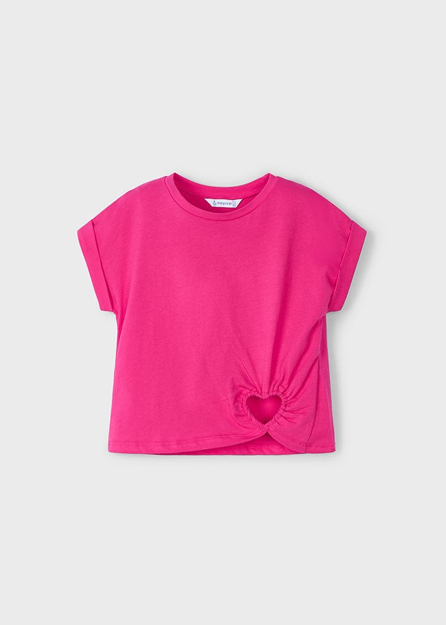 3006 Mayoral Kız Çocuk Kalp Detaylı Tshirt