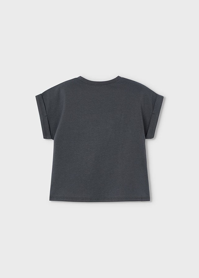 3006 Mayoral Kız Çocuk Kalp Detaylı Tshirt