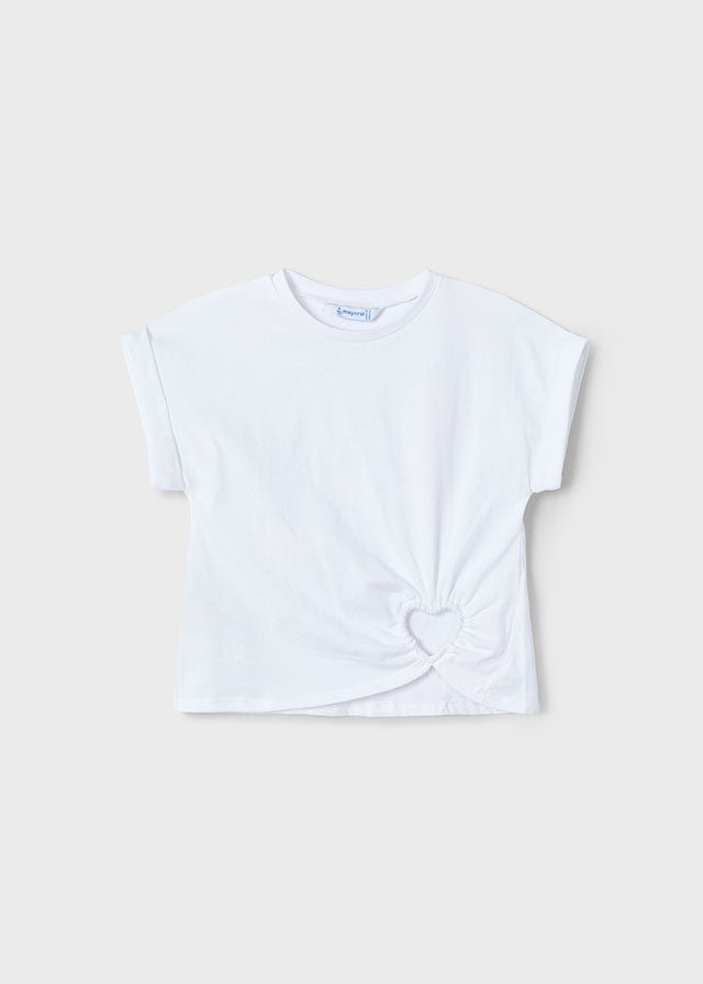 3006 Mayoral Kız Çocuk Kalp Detaylı Tshirt