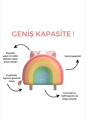 Zoyzoii Dream Cute Rainbow Sırt Çantası – Gökkuşağı