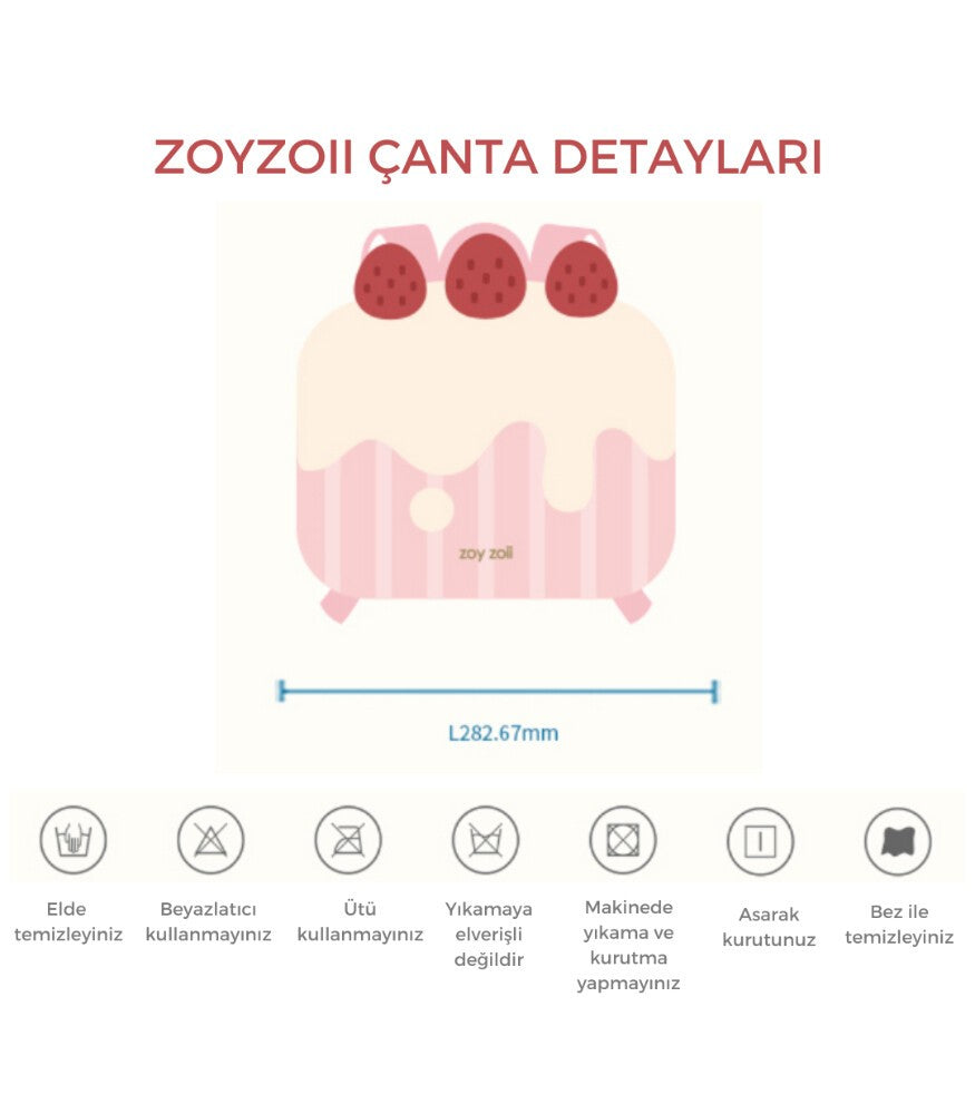Zoyzoii Cream Cake Sırt Çantası – Çilekli Pasta