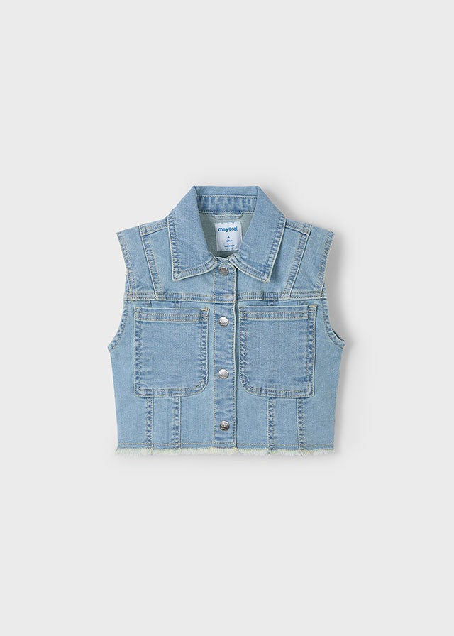 3364 Mayoral Kız Çocuk Kot Denim Yelek
