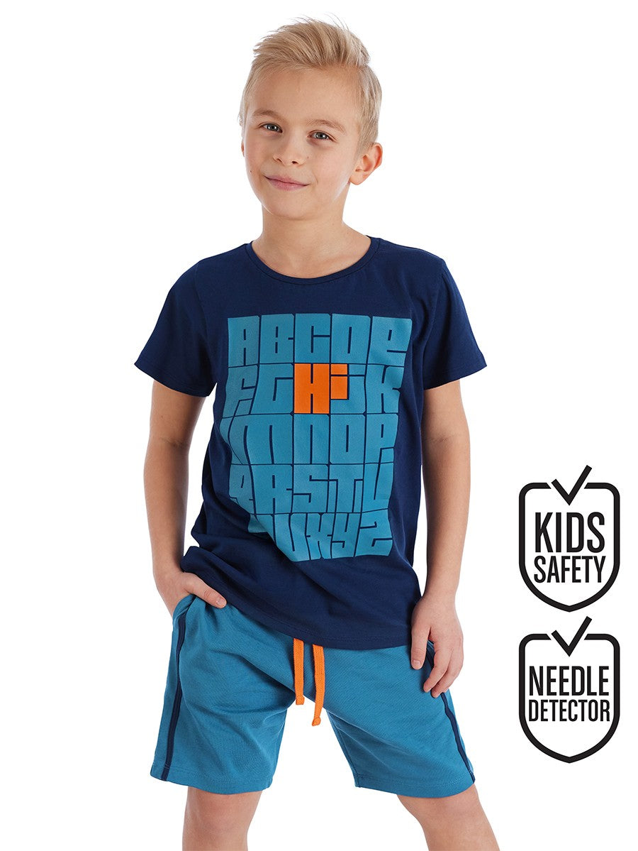 MS-036 Alfabe T-shirt Şort Takım
