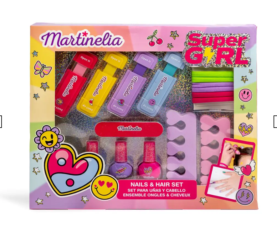Martinelia Super Girl Kız Çocuk Saç Tebeşiri ve Saç Tasarım Seti
