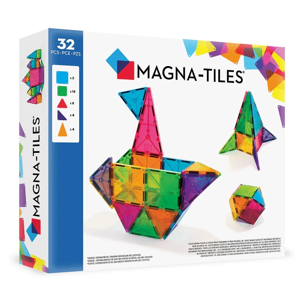 Magna-Tiles - Clear Color Set - 32 Parça