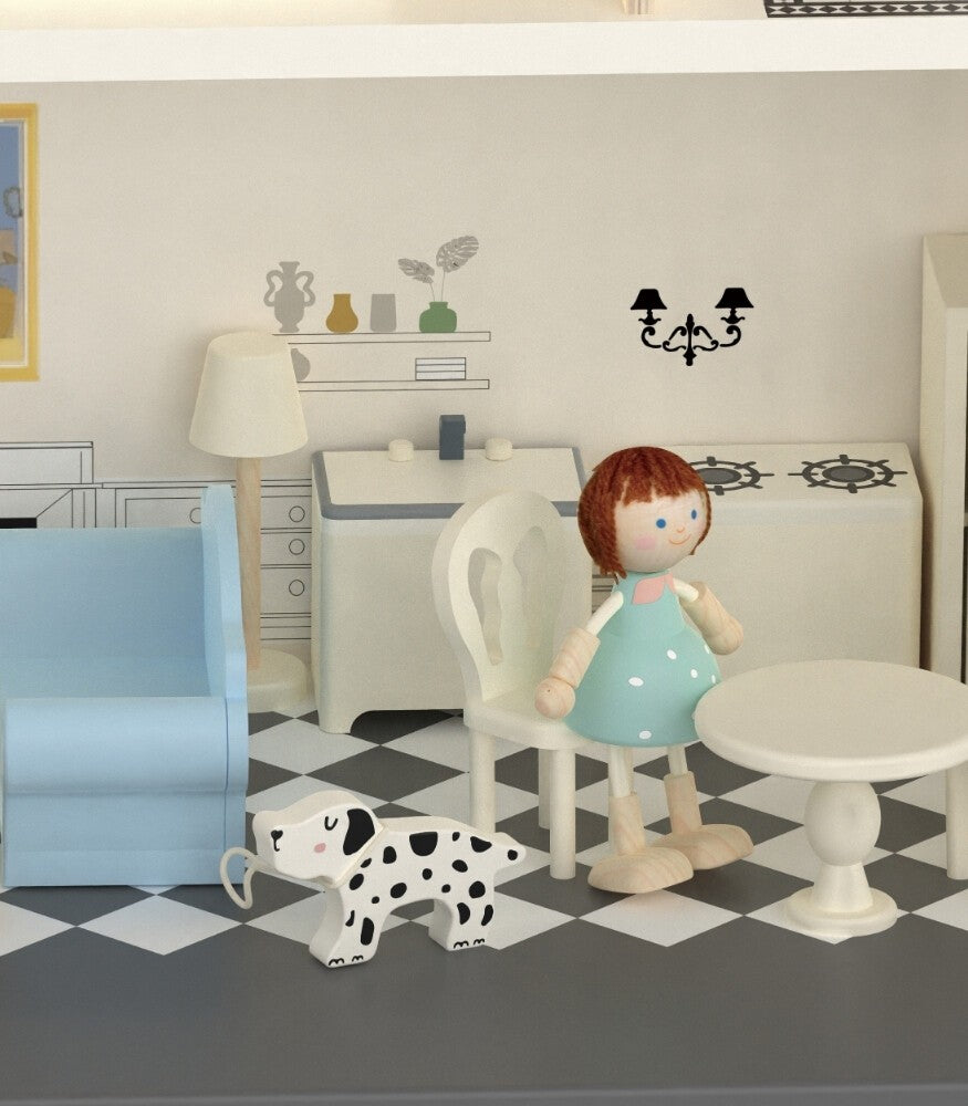 Classic World Ahşap Vintage Bebek Evi