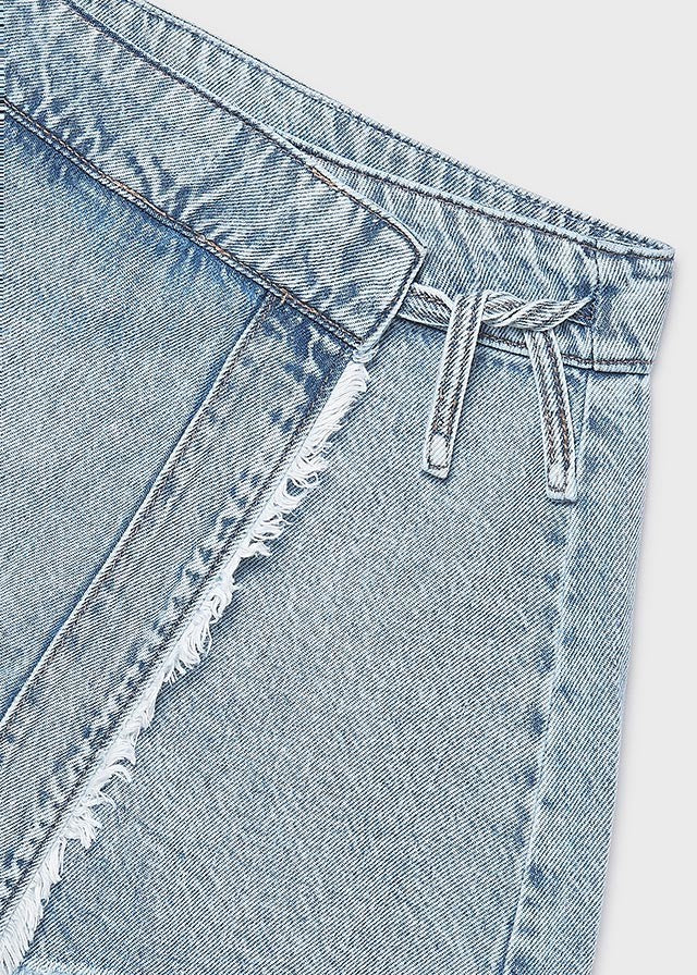 Mayoral Kız Çocuk Yumuşak Denim Şort Etek