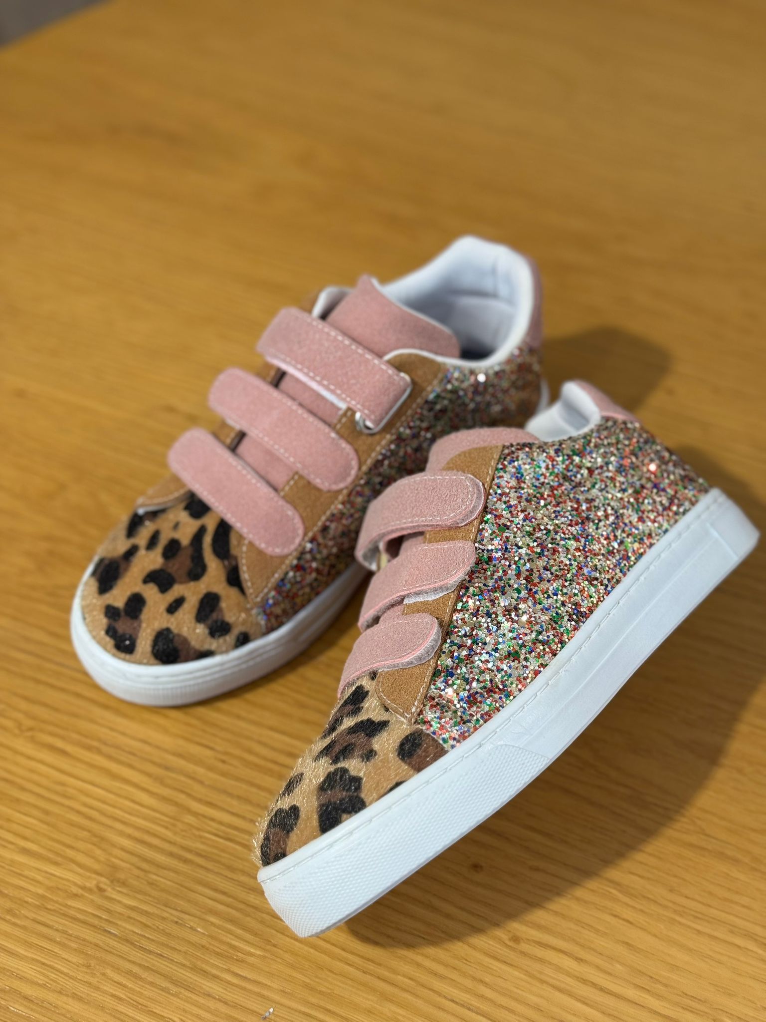 Merli&Rose Star Deri Sneaker | Trio Leopar Simli