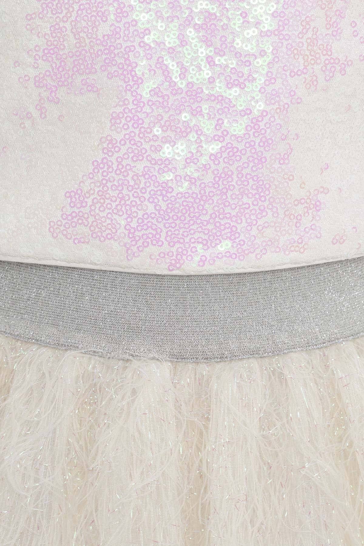 36030PR Powder Gırls Sparkling Sequin Top & Skirt