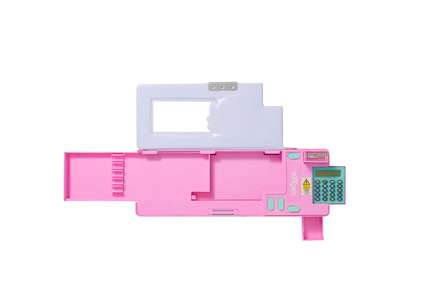 Smiggle Epic Çiçekli Pop Out Otomatik Kalem Kutusu-Hesap Makinası ve Gizli Bölmeli