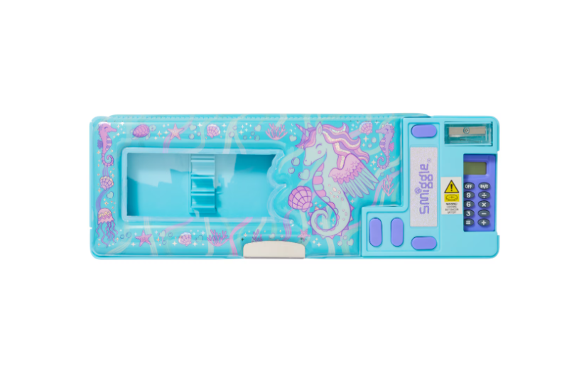 Smiggle Unicorn Pop Out Otomatik Kalem Kutusu-Hesap Makinası ve Gizli Bölmeli