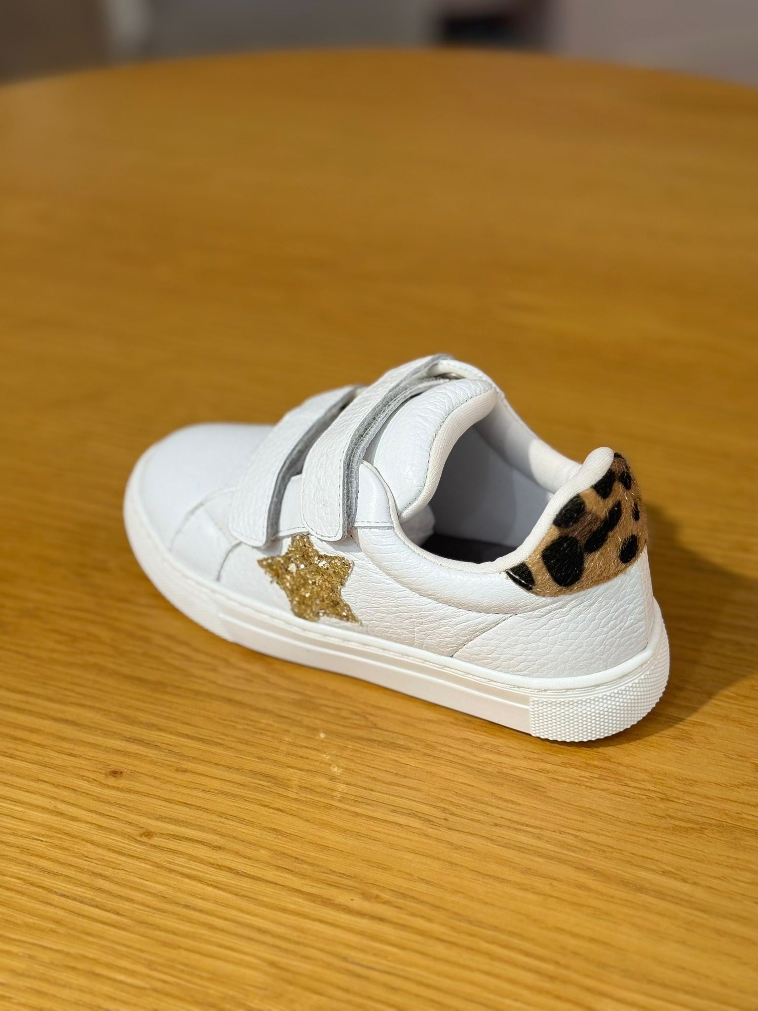 Merli&Rose Deri Star Sneaker Beyaz-Leopar