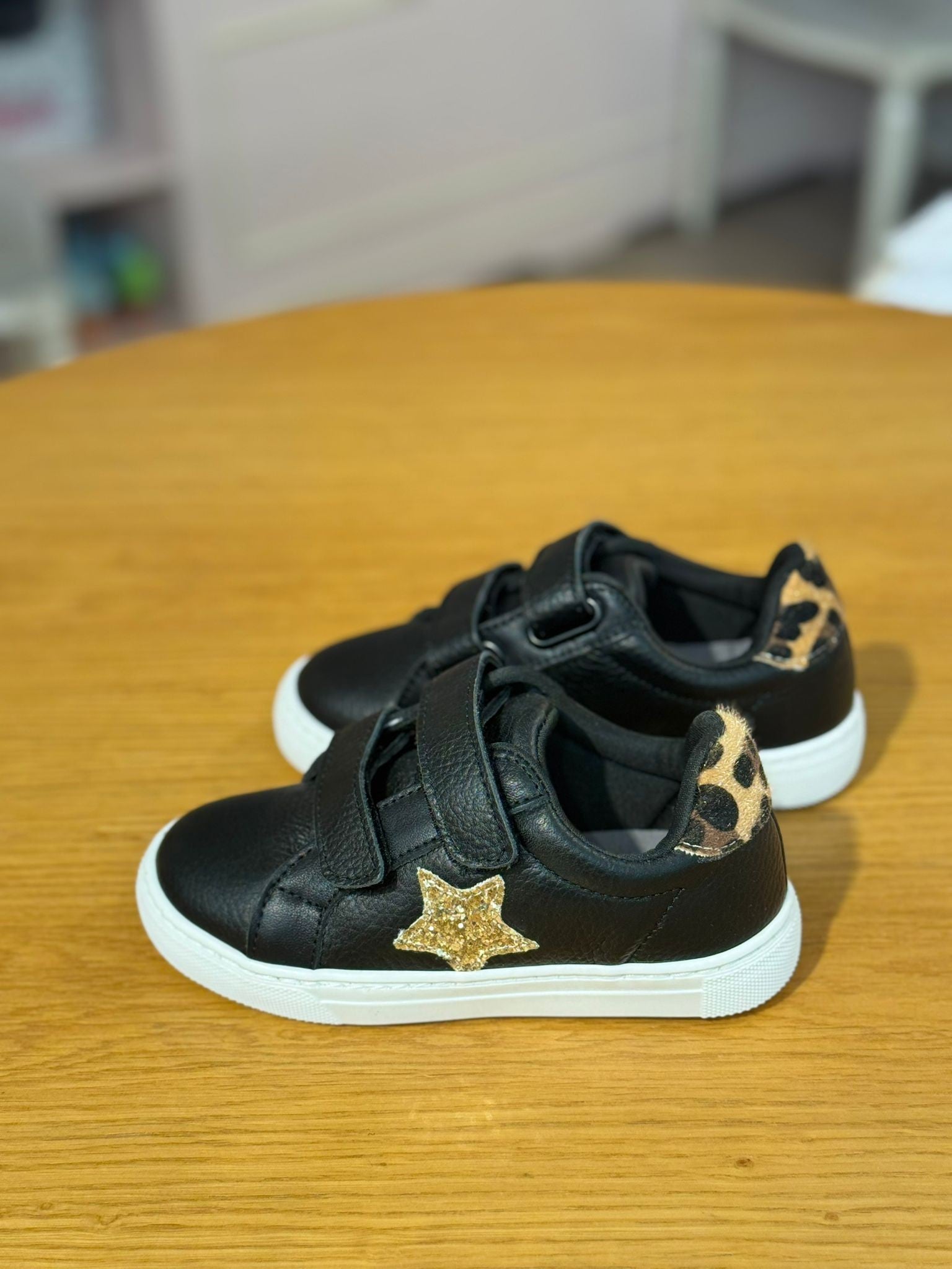 Merli&Rose Deri Star Sneaker Siyah-Leopar