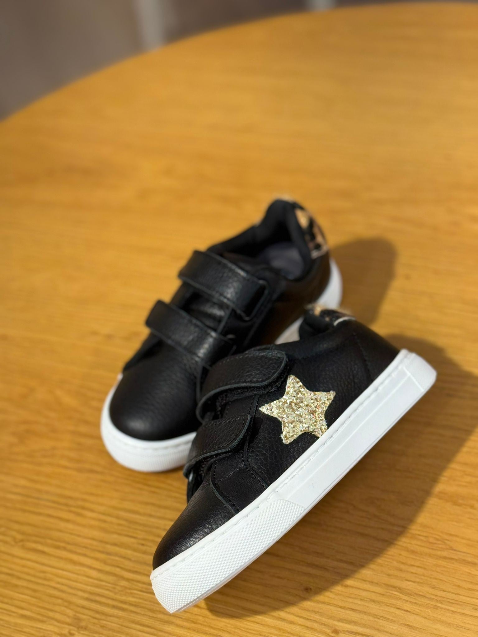 Merli&Rose Deri Star Sneaker Siyah-Leopar