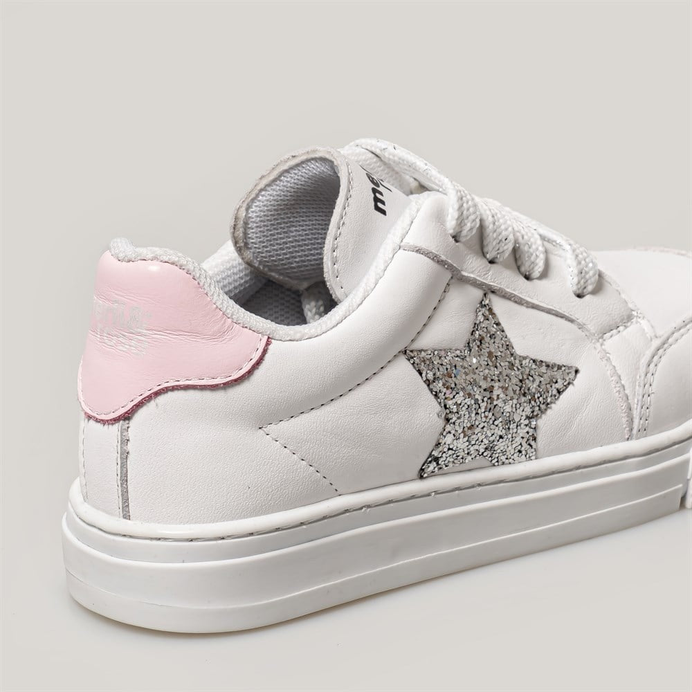 Merli&Rose Deri Star Sneaker Beyaz-Pembe