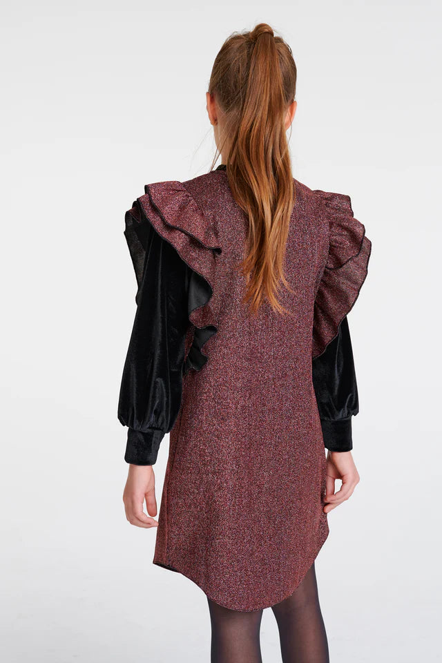 SheShe Bronz Pırıltılı Sweat Elbise