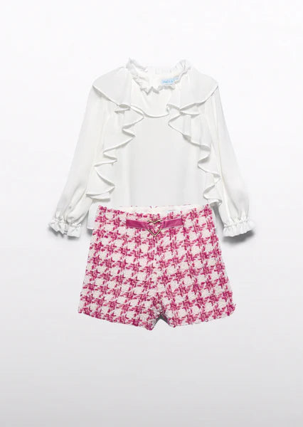 Abel&Lula Kız Çocuk Fırfırlı Gömlek Bluz