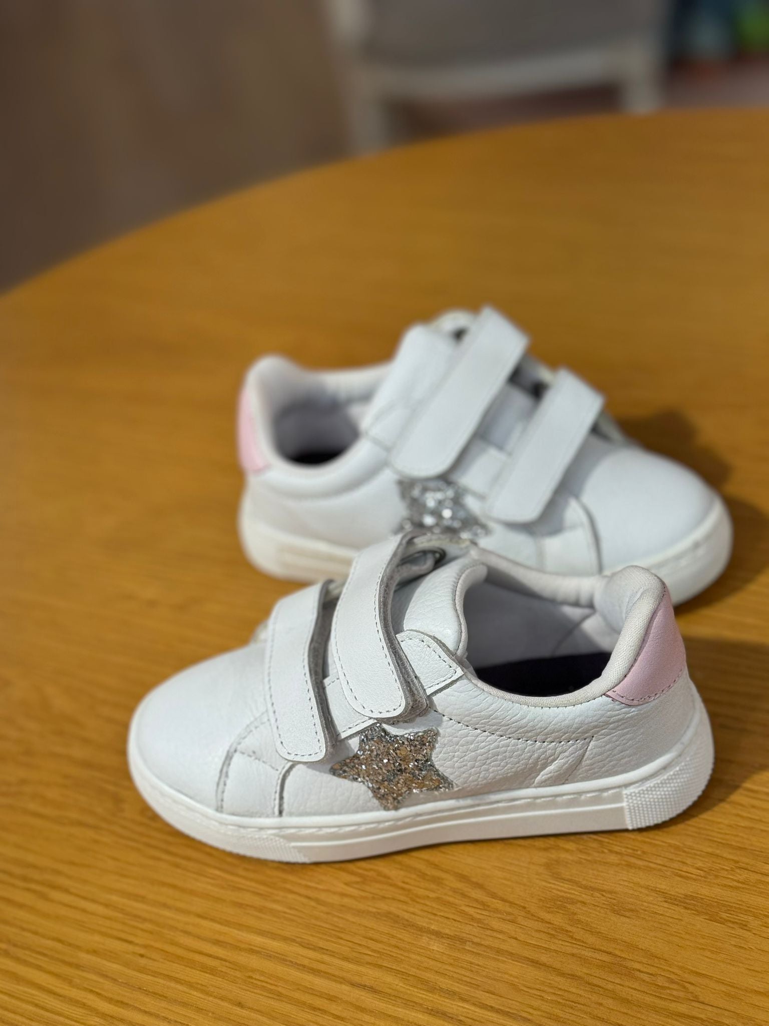 Merli&Rose Star Deri Sneaker | Beyaz Pembe