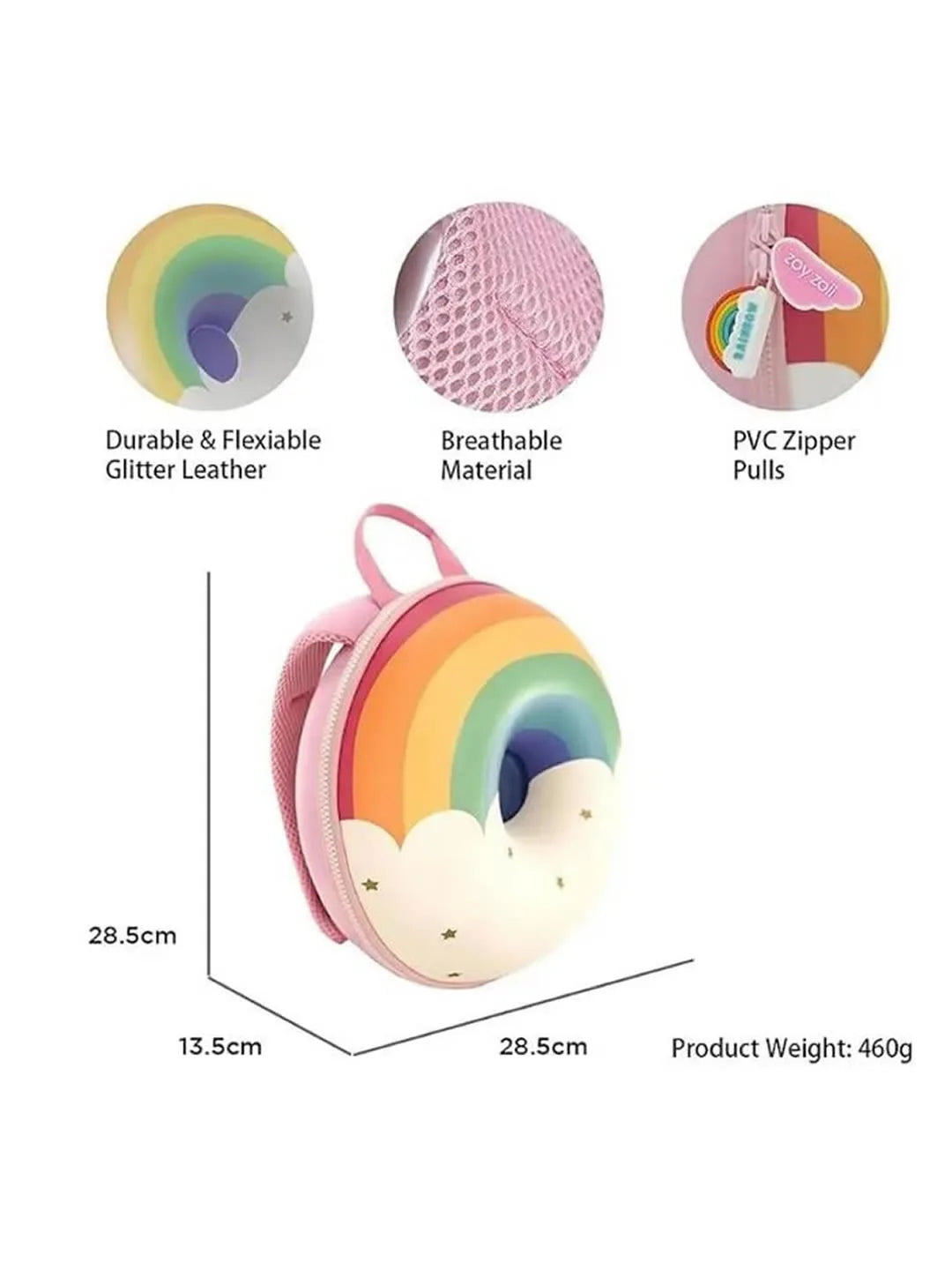 Zoyzoii Donut Serisi Rainbow Sırt Çantası