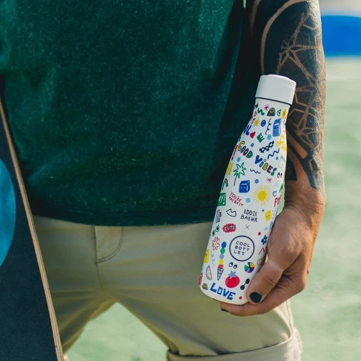 Cool Bottles Paslanmaz Çelik Şişe - The Bottle Good Vibes 500ml