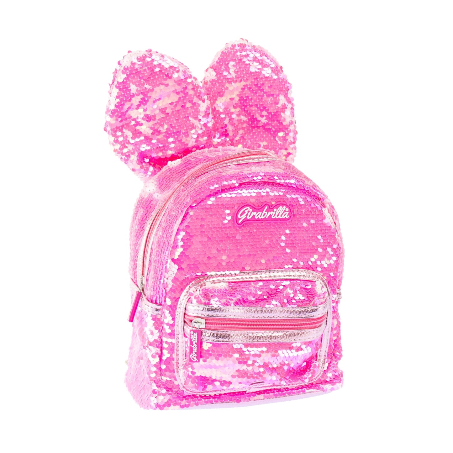 Girabrilla Fuşya Payetli Tavşan Kız Çocuk Sırt Çantası
